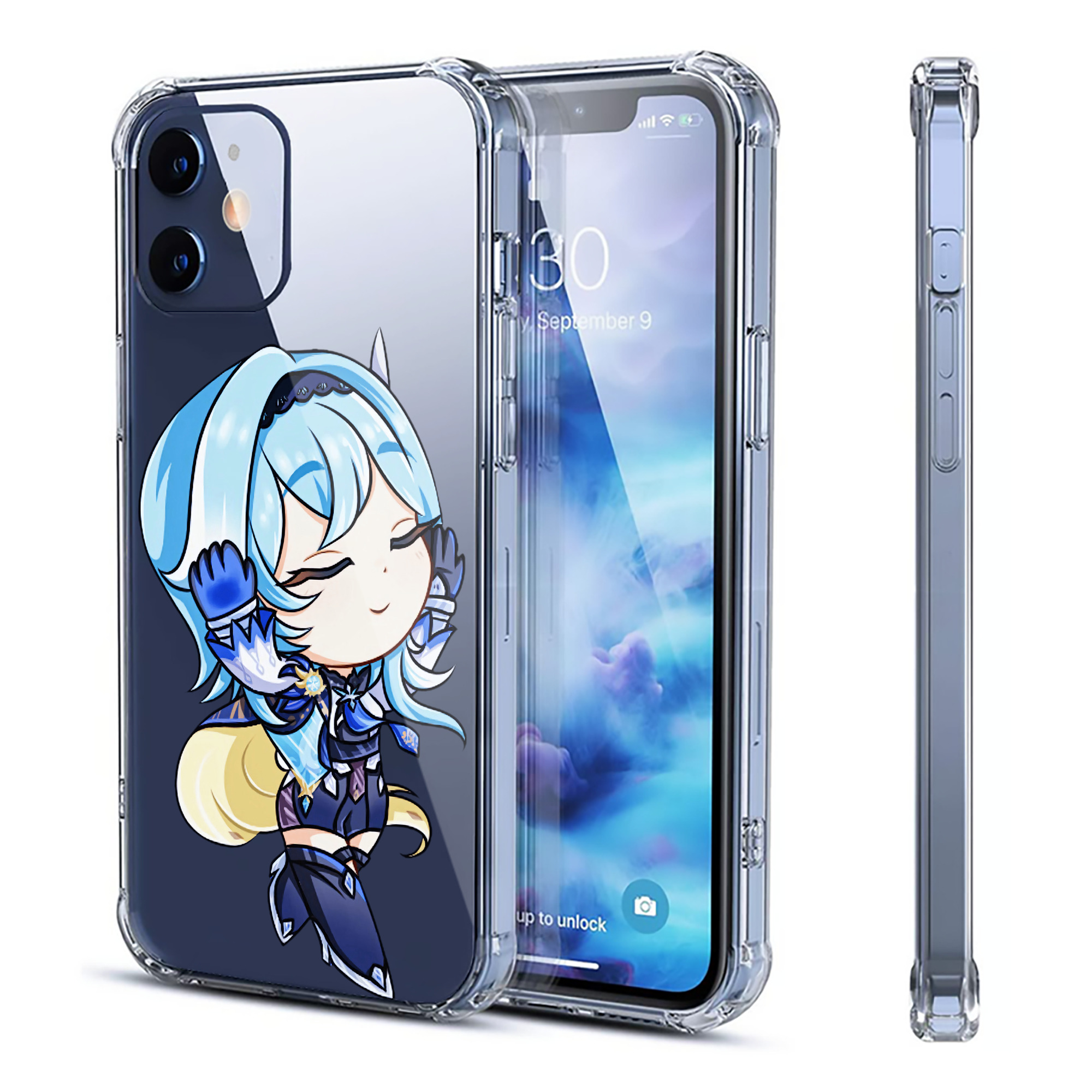 げんし神 优菈 ゆうら genshin Yūra 【iPhone 12シリーズ対応】透明スマホケース（クリアソフトケース）